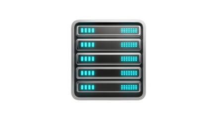 Server Data Icon Shows Data Processing Network Storage and Technology Infrastructure