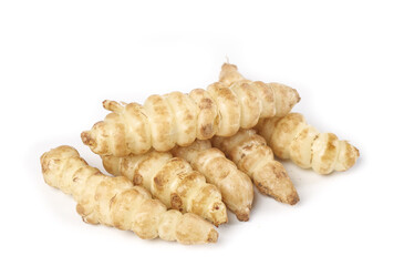 Freshly dug groundringed pagoda roots ready for culinary use and nutrient-rich dietary preparations