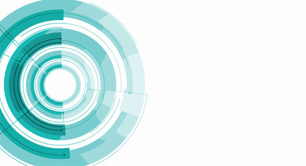 Futuristic circular interface design with abstract geometric patterns and digital data visualization elements