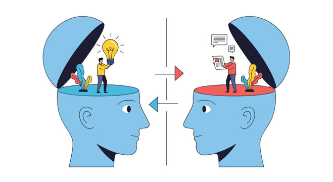 Conceptualizing human minds as platforms for sharing ideas and knowledge through interactive collaboration