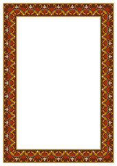 Vintage abstract pattern frame, carpet border, fabric pattern
