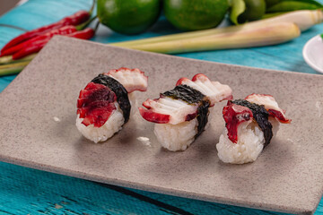 Japanese cuisine - sushi with octopus