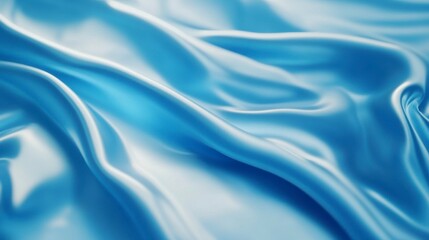 Smooth, elegant light blue silk fabric with soft waves and folds.