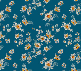 Textile Design Motif Flower