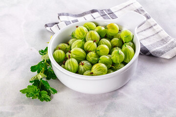Ripe sweet juicy green gooseberry