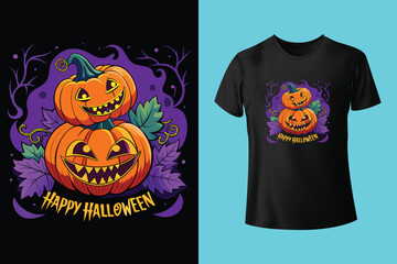 Scary angry scarecrow Halloween party illustration silhouette t shirt design