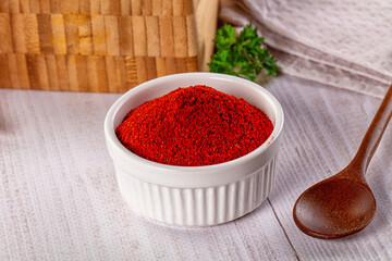 Red dry chili pepper paprika powder