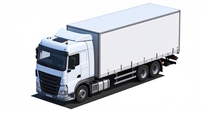 White truck, isometric view