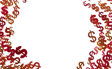 dollar falling business growth finance concept flat illustration