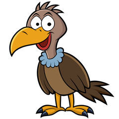 Naklejka premium illustration of a cartoon vulture