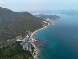 Fototapeta premium aerial view landscape of island