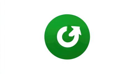 Green circle with white arrow
