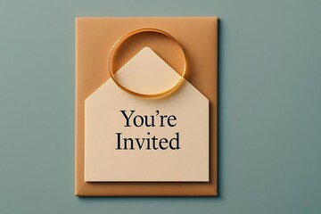 Minimalist Composition Of Envelope Paper And Cord