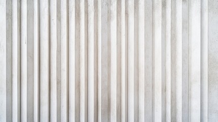 Obraz premium Light gray textured wall with vertical lines, architectural background.