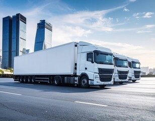 Naklejka premium truck logistics mock up