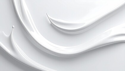 Smooth white liquid flowing