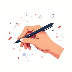 International Left Handers Day Left Hand Holding Pen Creativity Skill Empowerment Unique Artistic Expression