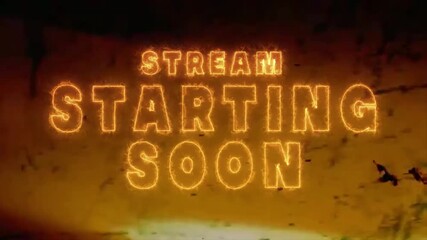 Stream starting soon fire text animation with light leak background. opener video for live broadcast, intros or streaming countdown