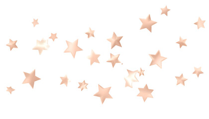 Floating Champagne Stars on Transparent Background

