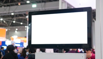 Blank display screen in an exhibition hall