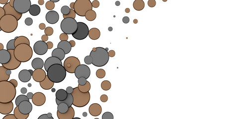Multicolor confetti abstract background with a lot of falling pieces, isolated on a white background.