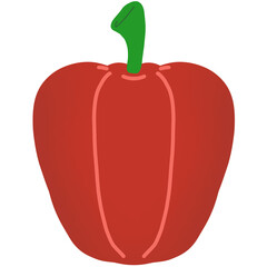 red cartoon bell pepper