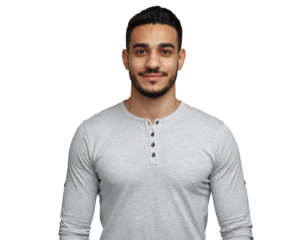 Handsome Smiling Man Portrait Casual Style Confident Guy Looking at Camera Happy Male Expressing Positivity Cheerful Person Modern Lifestyle Headshot