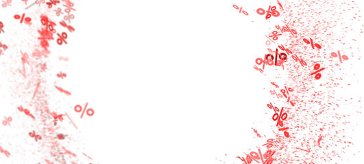 Abstract background with red percentage symbols. Perfect for sale, discount, or marketing concepts.