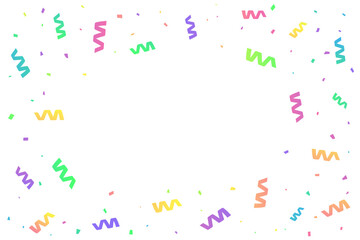 Colorful Confetti on White Background for Festive Celebrations. Vector Illustration