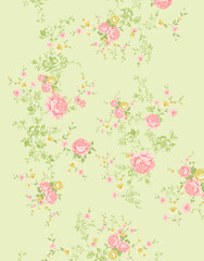 Textile Design Motif Flower