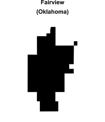 Obraz premium Fairview (Oklahoma) blank outline map