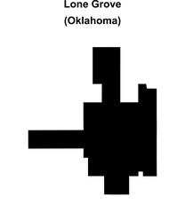 Lone Grove (Oklahoma) blank outline map