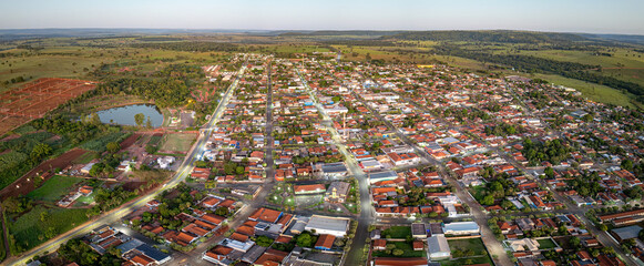 Itaja, Goias, Brazil - 05 02 2024: small town of Itaja in the interior of Goias during the morning