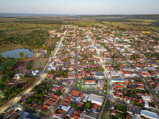 Itaja, Goias, Brazil - 05 02 2024: small town of Itaja in the interior of Goias during the morning