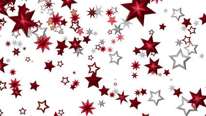 Festive background with red and silver stars. Perfect for holidays or celebrations.