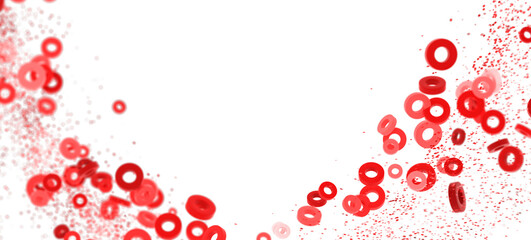 Red circle shapes, abstract background, modern design. Perfect for websites, presentations, and more!