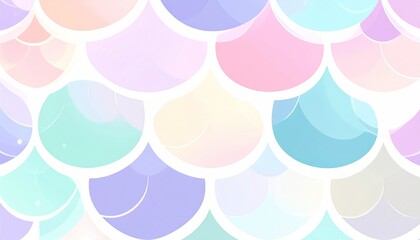 Pastel mermaid scales pattern