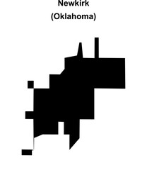 Obraz premium Newkirk (Oklahoma) blank outline map