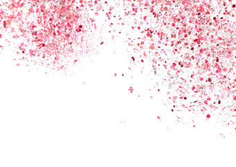 Abstract pink confetti background with percentage symbols. Perfect for sales, discounts, and promotions.