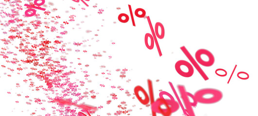 Abstract background with pink percentage symbols. Ideal for sale banners, promotions, and discount themes.