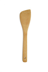 Wooden kitchen utensil on white background