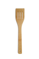 Wooden kitchen utensil on white background