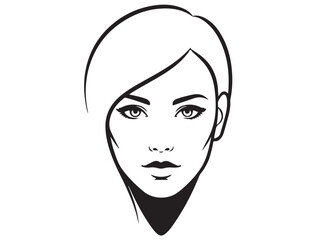  FEMALE MODEL FACE SILHOUETTE