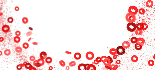 Red circles floating on white background. Perfect for medical, health, or technology designs.