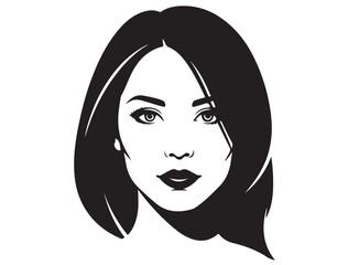 FEMALE MODEL FACE SILHOUETTE