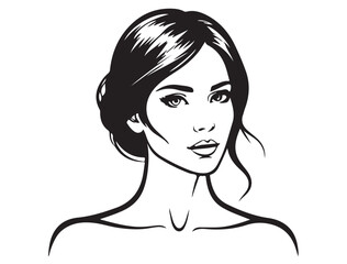  FEMALE MODEL FACE SILHOUETTE