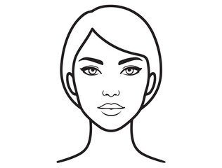  FEMALE MODEL FACE SILHOUETTE