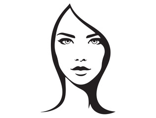  FEMALE MODEL FACE SILHOUETTE
