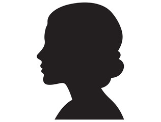 FEMALE MODEL HEAD PROFILE SILHOUETTE