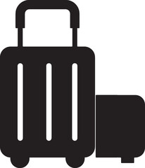 Travel Luggage Duo Icon Two Suitcases Symbol